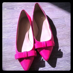 Ballet Flats 2 mint green and neon pink